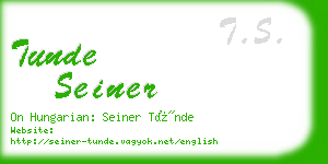 tunde seiner business card